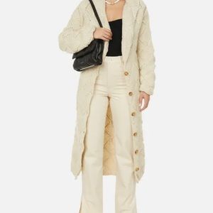 New, worn once “Stella Pardo” long hand made cardigan in size XS